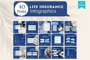 220 Life Insurance Canva Templates