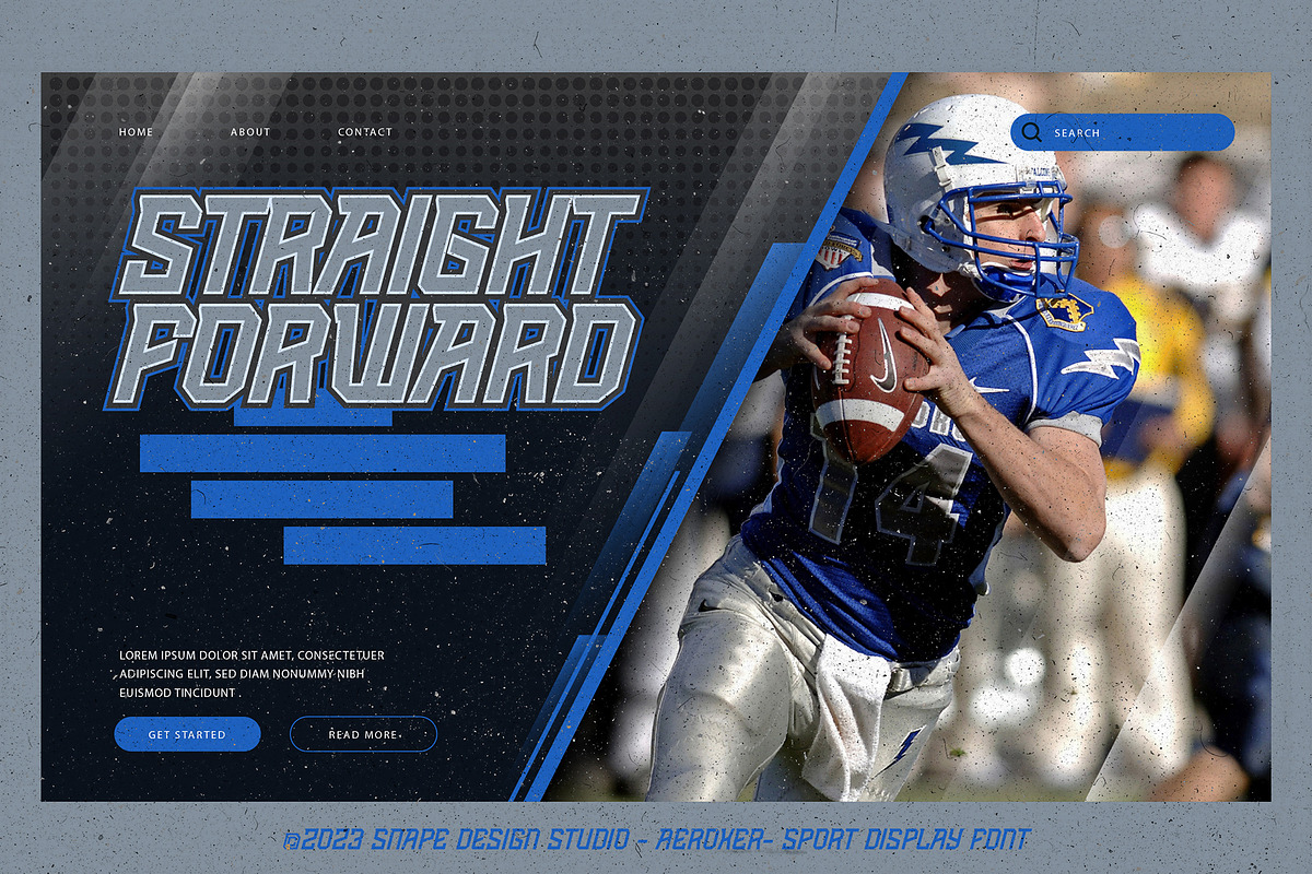 Aeroxer - Sport Font, a Sans Serif Font by Snape Design Studio (Photo 4 of 5)
