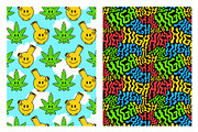 Marijuana Seamless Pattern Bundle 2, a Pattern Graphic by Slavko Kahovsky (Thumbnail 6 of 9)