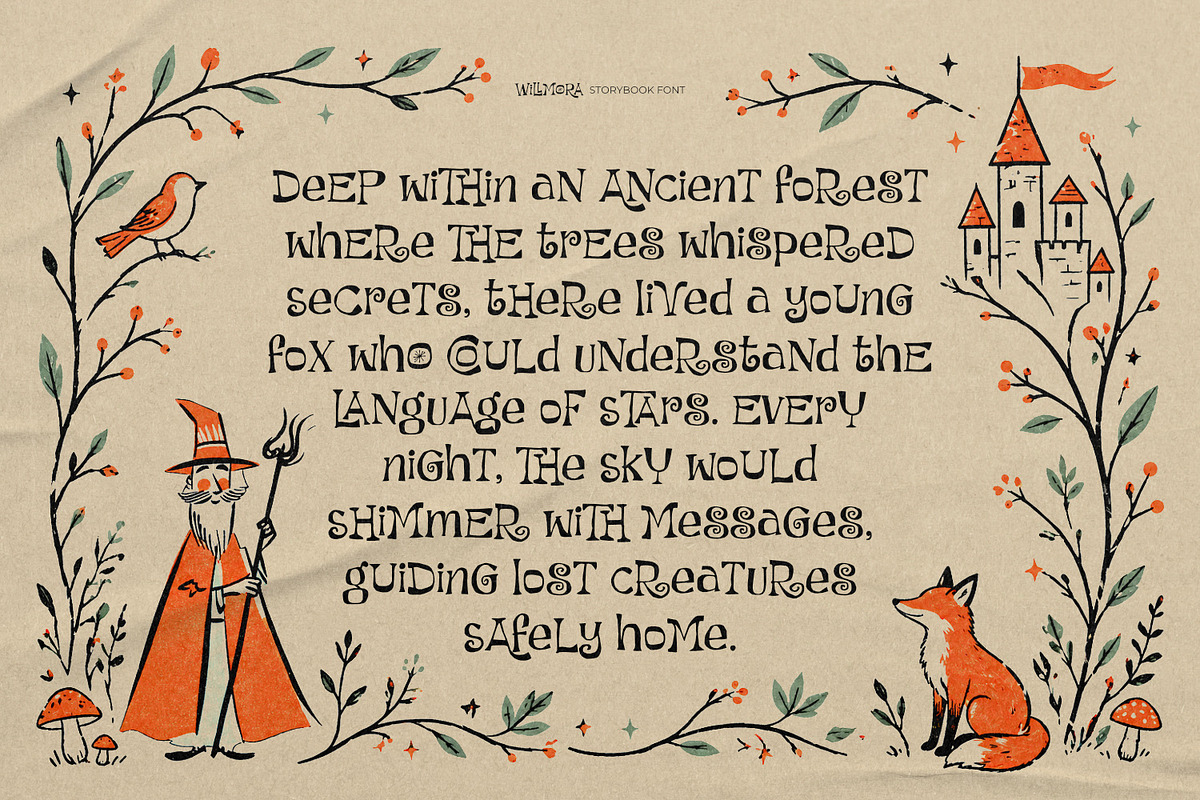 Willmora - Storybook Font, a Serif Font by ikiiko (Photo 4 of 7)