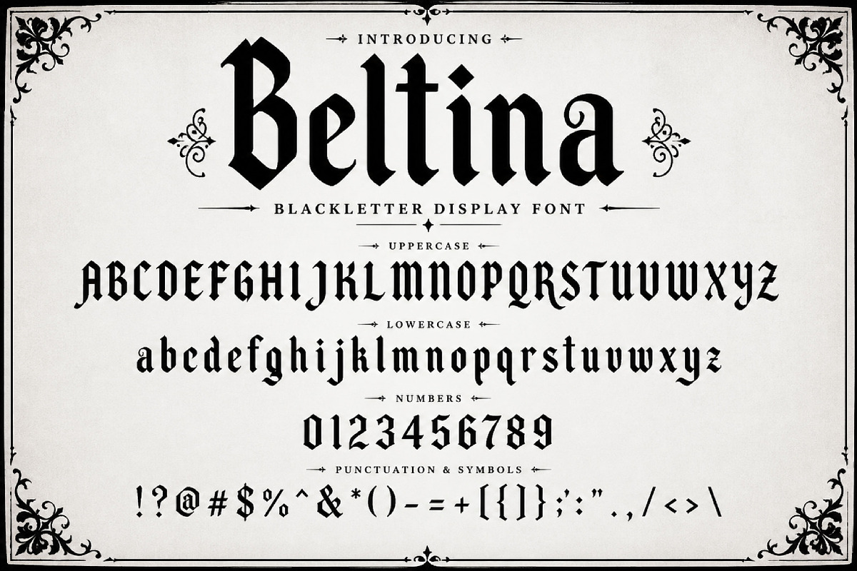 Beltina, a Blackletter Font by Wow Magic (Photo 4 of 4)