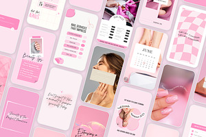 Nails Pink Social Feed Template