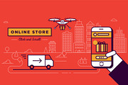 Delivery Icons & Illustrations, an Outline Icon by Kursat Unsal (Thumbnail 5 of 9)