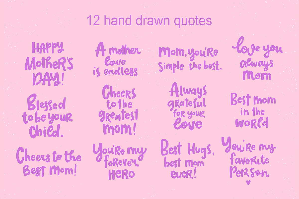 Mother's Day Cards, a Decorative Illustration by ShooShooShop (Photo 2 of 14)