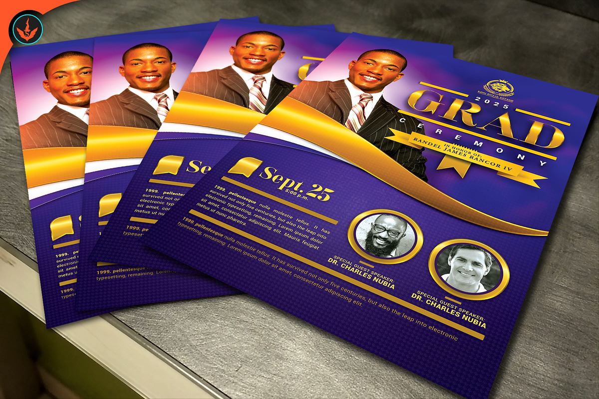Pastor Graduation Ceremony Flyer, a Marketing Template by SeraphimChris (Photo 4 of 4)