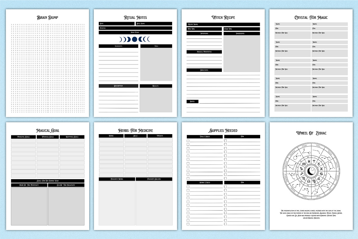 Witchy Planner For Canva KDP, a Stationery Template by Shumaya (Photo 4 of 5)
