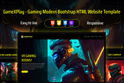 GameXPlay–Gaming HTML Template, a Landing Page Template by SNIPESCIENTIST (Thumbnail 1 of 6)