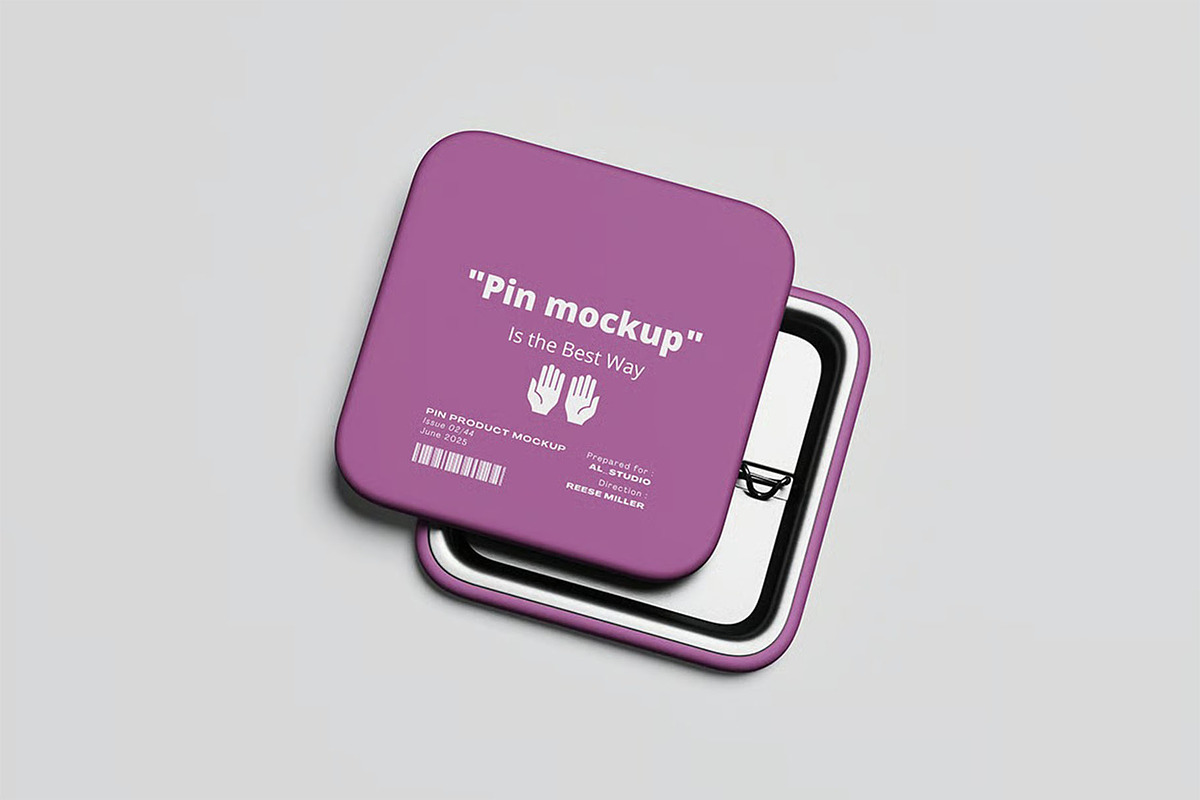 Pin mockup, an Advertising Mockup by zpackcreative (Photo 3 of 5)