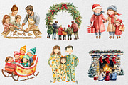 Christmas Family Clipart, an Illustration by DreamCafeArt (Thumbnail 2 of 5)