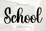 School, a Handwritten Font by InermediaSTUDIO (Thumbnail 1 of 7)