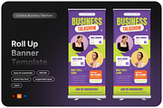 Creative Talk Show Roll Up Banner, a Poster Template by Annora Studio (Thumbnail 1 of 6)
