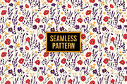 Lavender & Poppy Flowers Patterns, a Pattern Graphic by Creative Store (Thumbnail 3 of 5)