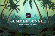 SUMMER Environment Procreate brushes, a Brush Add-On by Spark Studio Brushes (Thumbnail 2 of 8)