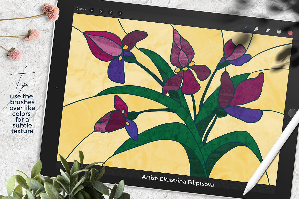 Stone & Marble Brushes for Procreate, a Brush Add-On by AJ Brushes (Photo 7 of 10)