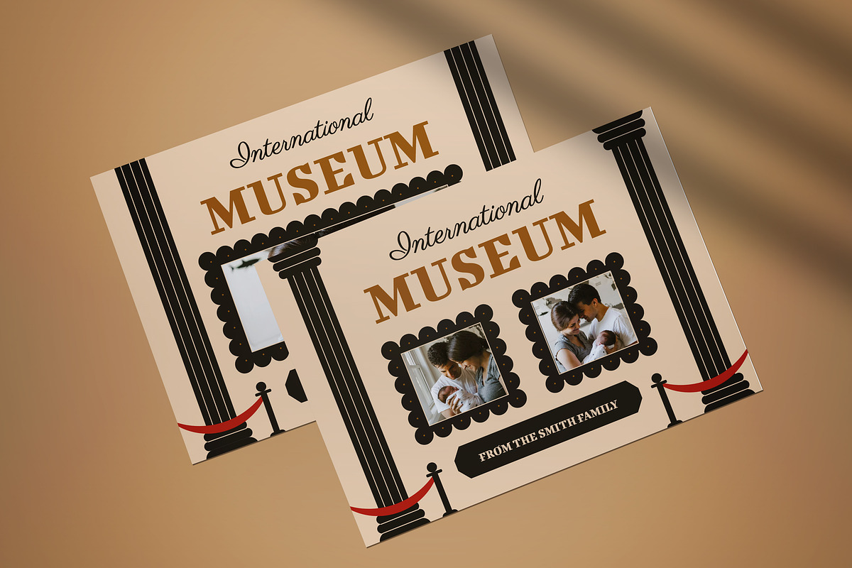 International Museum Greeting Card, a Card Template by graphicook (Photo 2 of 4)