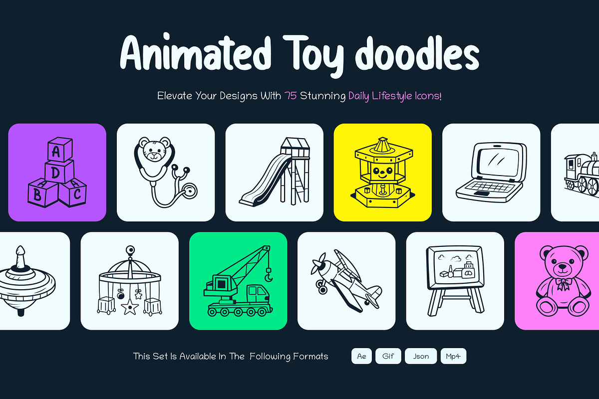 Animated Toy Doodles Set, an Object Graphic by Brickclay (Photo 1 of 5)
