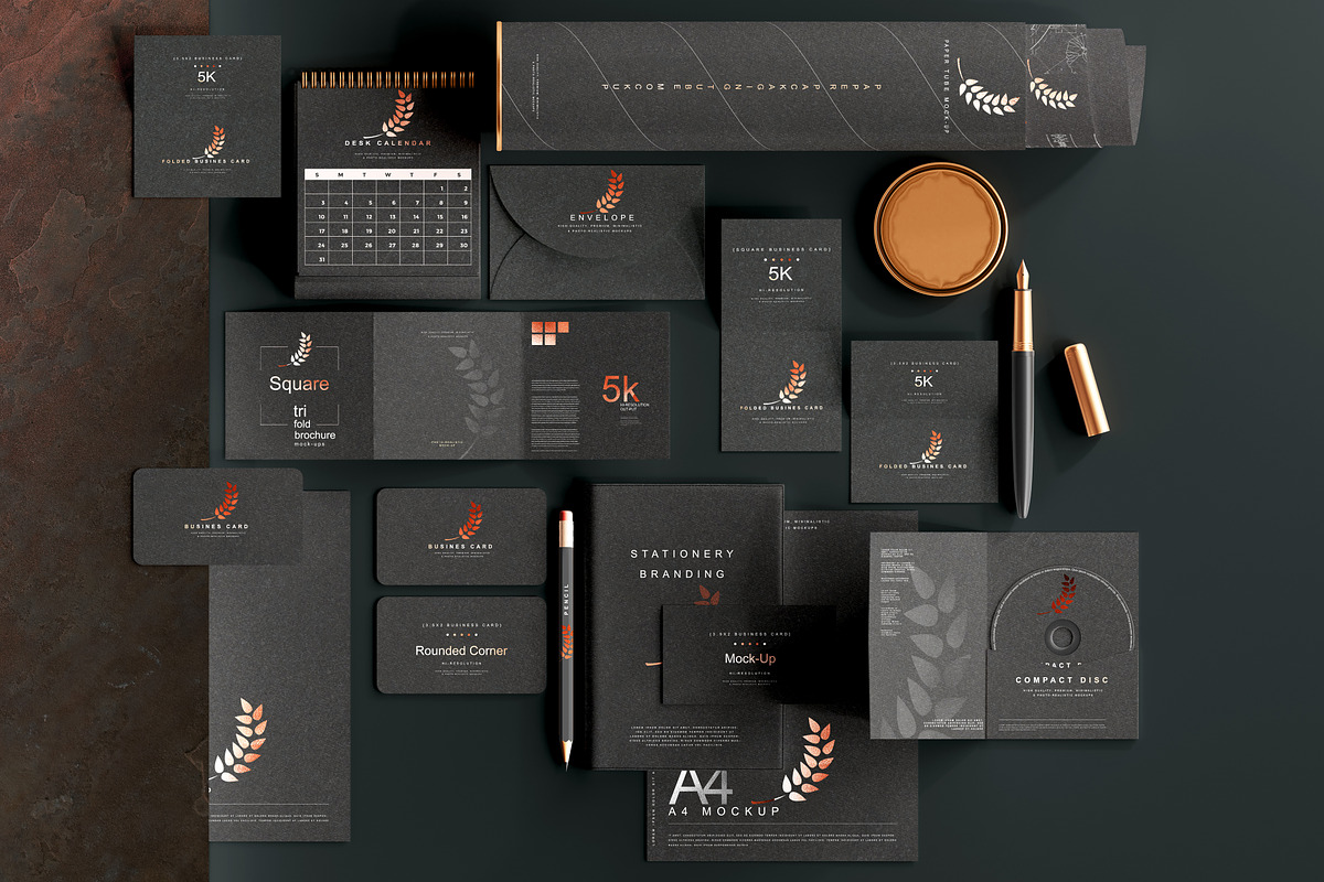 Stationery Branding Mockup Bundle, a Packaging Mockup by pmvch (Photo 9 of 120)