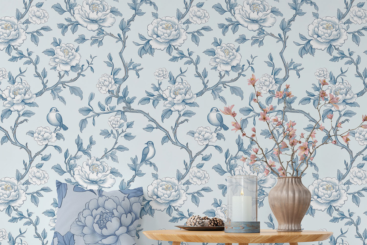 Chinoiseries Vector Seamless Pattern, a Pattern Graphic by Olya Creative (Photo 3 of 10)