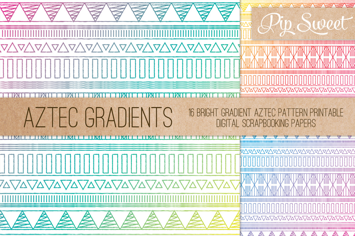 Aztec Gradient 16 Pattern Set