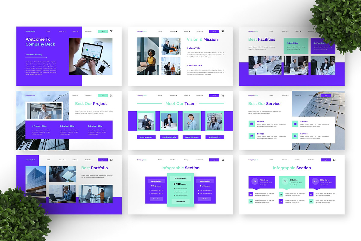 Company Deck - Business Powerpoint, a Presentation Template by Deepslide Studio (Photo 2 of 6)