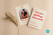 Colorful Retro Themed Save The Date, an Invitation Template by StudioVonBraitenberg (Thumbnail 3 of 10)