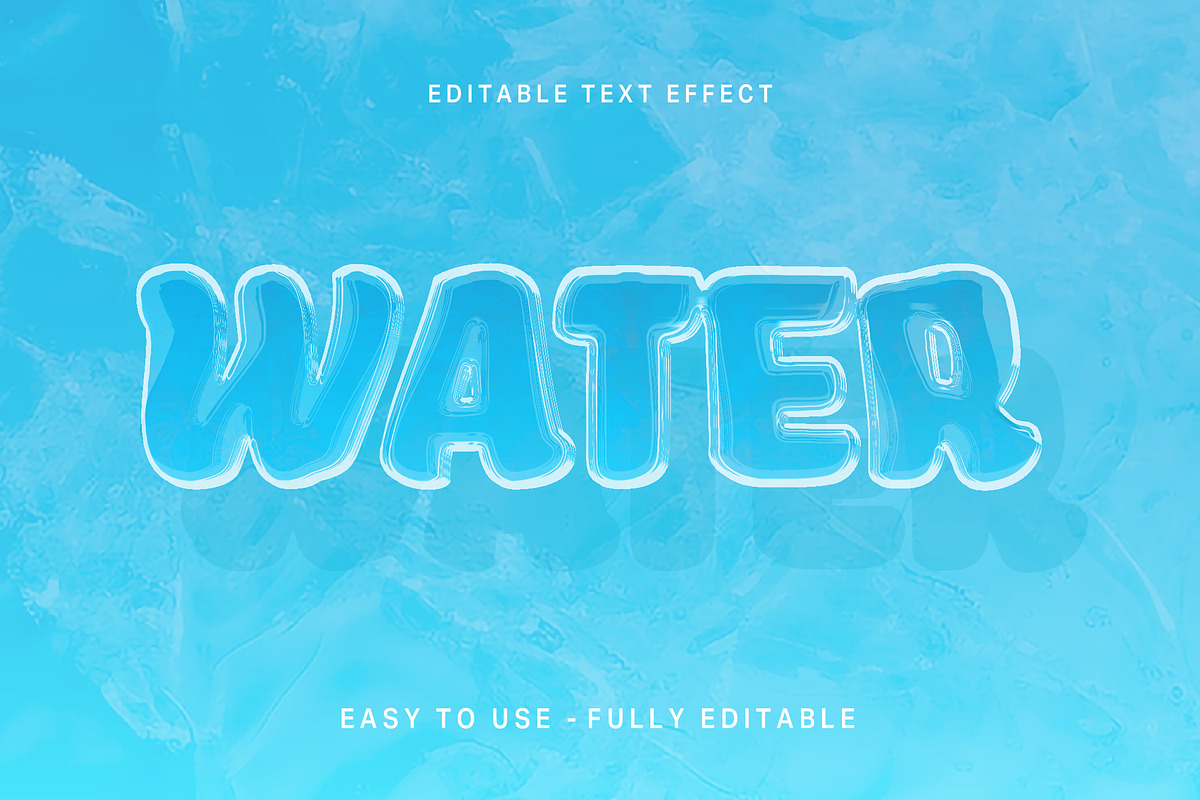 Glossy Water Ripple Text Effect
