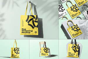 Shopping Bag Mock-up, a Merchandise Mockup by Yogurt86