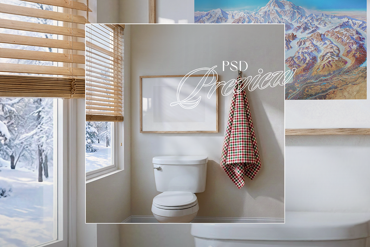 DIN A Festive Bathroom Mockup, a Household Mockup by WasMockups (Photo 6 of 6)