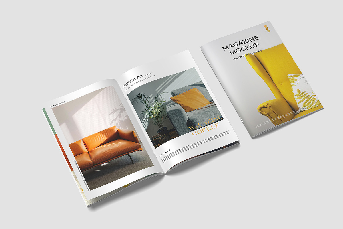 A4 Magazine Mockup, a Books & Magazine Mockup by Graphicbars (Photo 5 of 16)