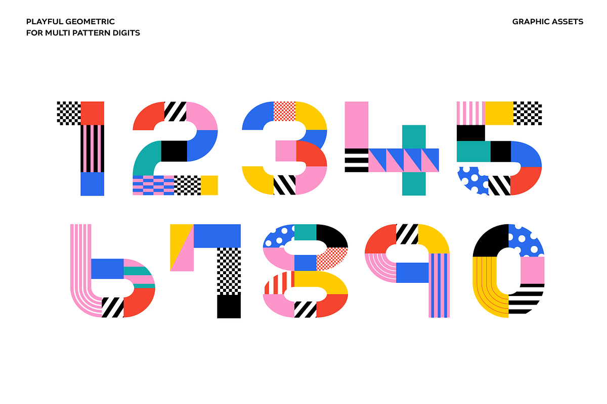 Playful Geometric for Digits, an Object Graphic by Studio Mei Design (Photo 2 of 5)