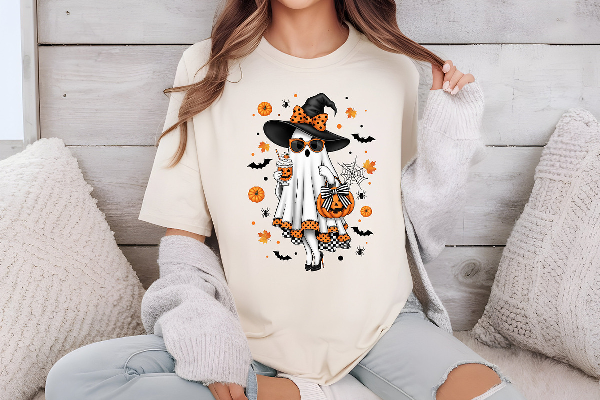 Halloween Ghost Sublimation PNG, an Illustration by Libby Wishes (Photo 4 of 6)