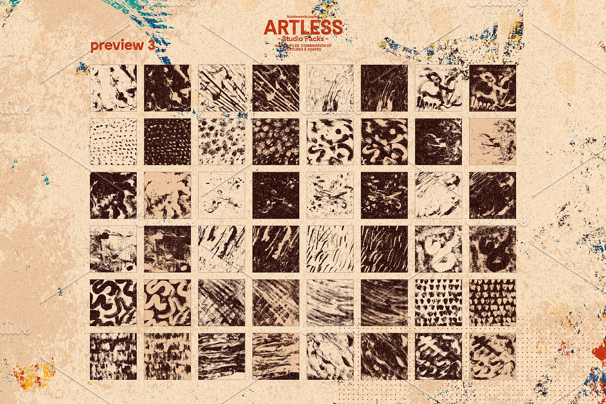 Artless Studio Packs, a Pattern Graphic by nicholasasmita (Photo 9 of 15)