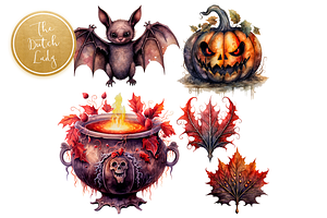 Samhain & Halloween Clipart Set