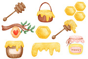 Watercolor Honey Cute illustration, a Food Illustration by Stellalunarts (Thumbnail 2 of 2)