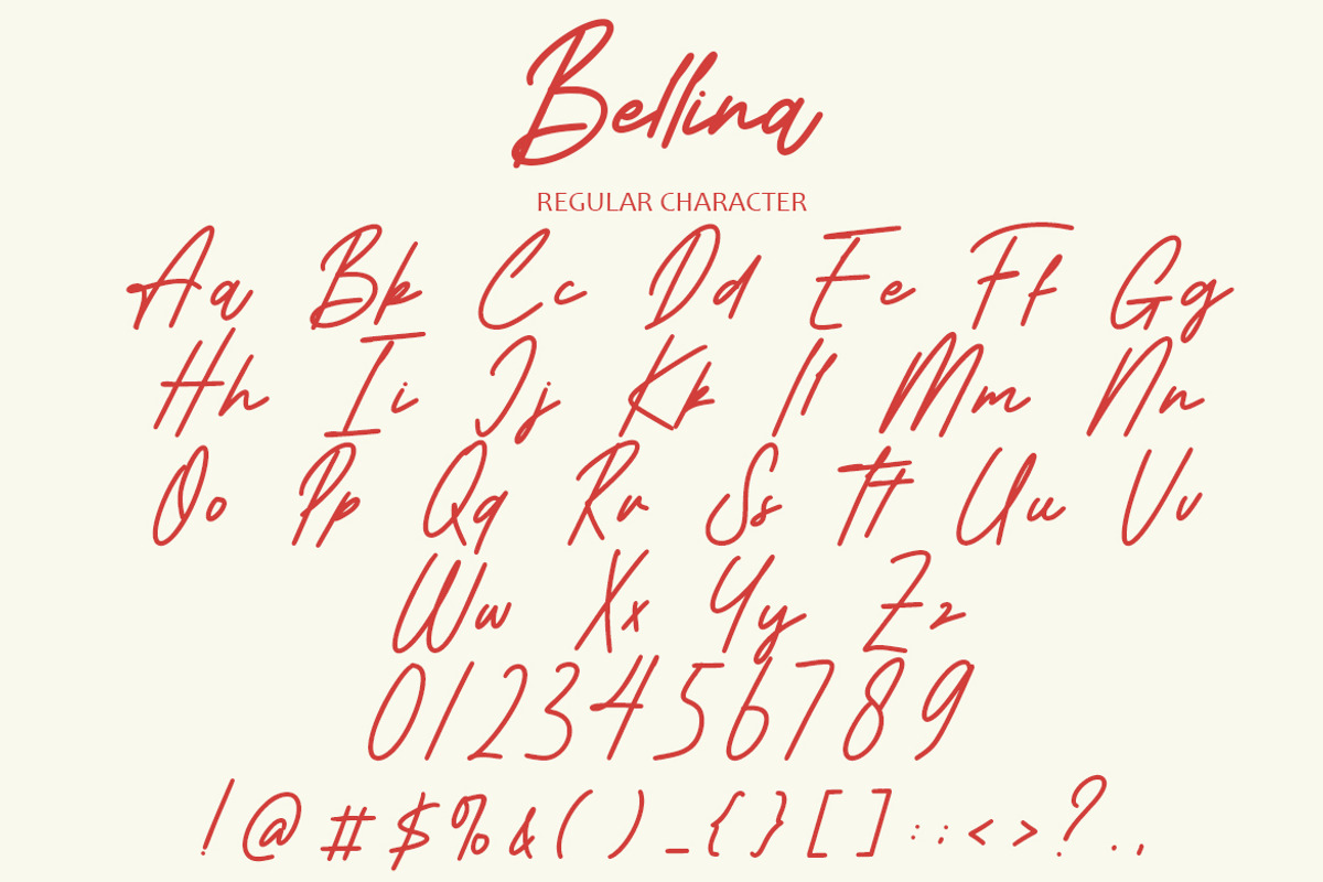 Bellina – Monoline Script Font, a Handwritten Font by MERCI STUDIO (Photo 8 of 8)