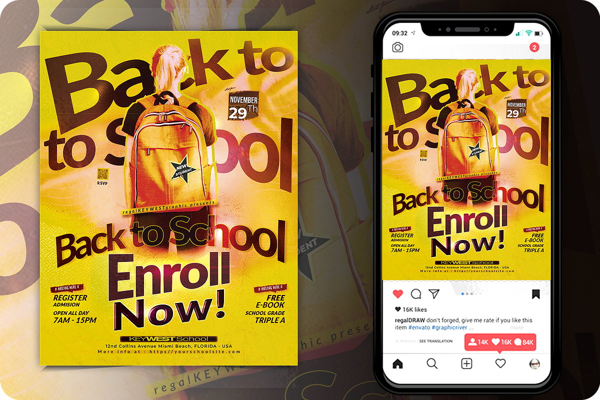Back to School Flyer, a Flyer Template by regalDRAW (Photo 1 of 2)