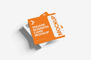 Square Business Card Mockup, a Product Mockup by Indah (Thumbnail 4 of 5)