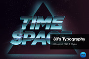 80's Typography Text Effects, a Layer Style Add-On by GothLab (Thumbnail 1 of 3)