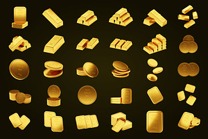 3D Gold Bar Ilustration