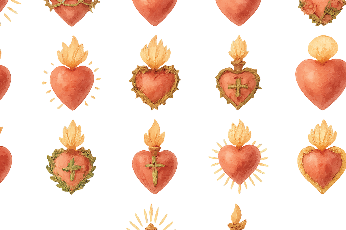 Sacred Heart Set, an Object Graphic by RT Studio (Photo 3 of 3)