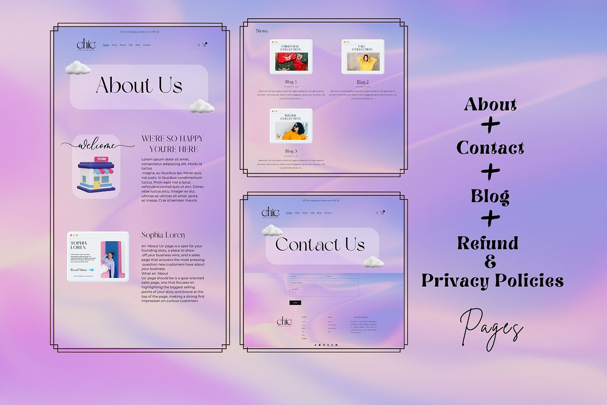 Purple Glassmorphism Shopify Theme, a Templates & Theme by DaisyStudio (Photo 7 of 10)