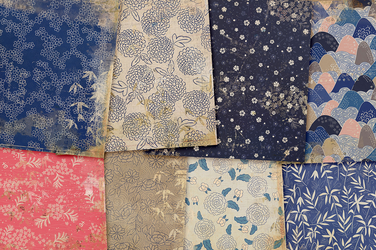 Vintage Japanese Papers, a Pattern Graphic by 7th Avenue Designs