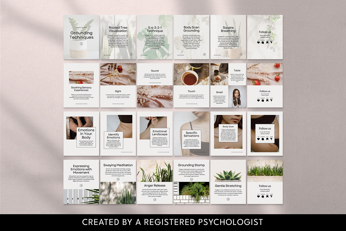 Somatic Therapy Instagram Canva, a Templates & Theme by Miri Campbell (Photo 4 of 9)