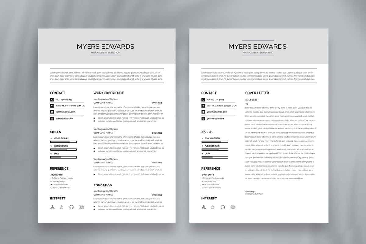 Management Director Resume Template, a Resume Template by Blackcloud_Creations (Photo 8 of 12)