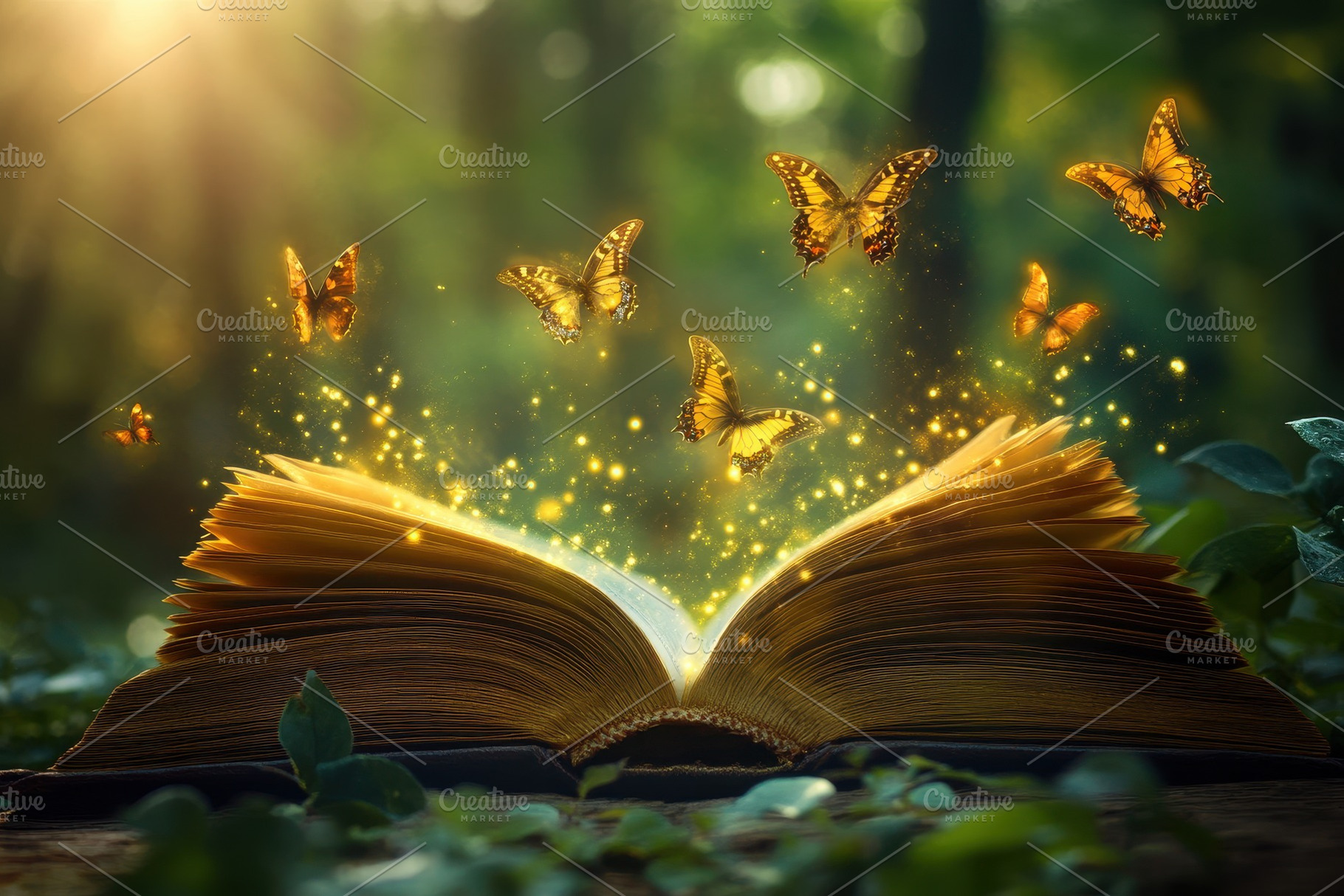 A mystical book of elves opens, a Photo by Pavel_design