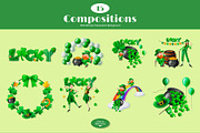 Leprechaun Parade Watercolor, a Seasonal Illustration by CreativeValuation (Thumbnail 2 of 11)