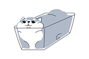 Cute, funny, comic cats. Cartoon set, an Animal Illustration by Good Studio (Thumbnail 17 of 20)