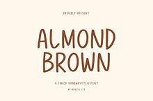Almond Brown Handwritten Font
