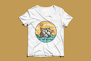 ship sinking in the ocean, an Illustration by gunaonedesign (Thumbnail 3 of 5)