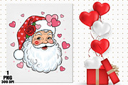 Retro Valentine Santa PNG, an Illustration by Daily.Designs (Thumbnail 3 of 5)